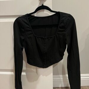 Black Corset Type Crop Top
